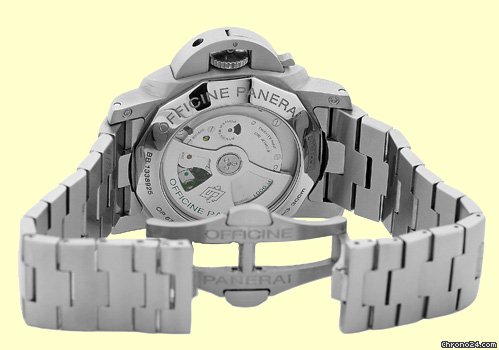replica Panerai Gent's Stainless Steel 44mm  Luminor 1950 3 Days GMT PAM 329 WATCHES 1 