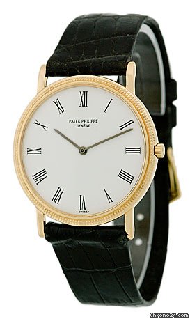 Patek Philippe Gent's 18K Yellow Gold  Ultra Thin Calatrava # 3520-D Strapwatch
