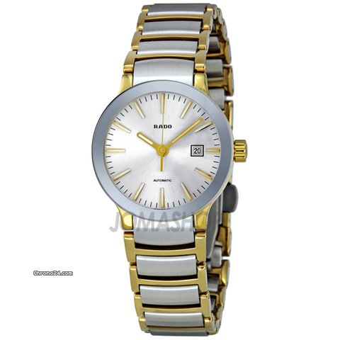 Rado Centrix Silver Dial Two Tone Stainless Steel Ladies Watch R30530103