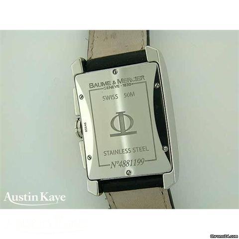 replica Baume & Mercier &  Hampton steel quartz chronograph on strap WATCHES 1 