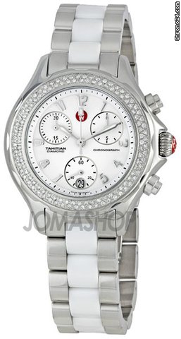 Michele Large Tahitian Ceramic Ladies Watch MWW12E000001