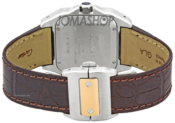 replica Cartier Santos 100 18kt Rose Gold and Steel Midsize Watch W20107X7 WATCHES 1 