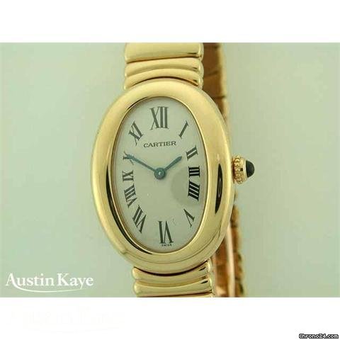 replica Cartier Baignoire 18ct Gold quartz on bracelet WATCHES 1 