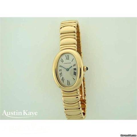 Cartier Baignoire 18ct Gold quartz on bracelet
