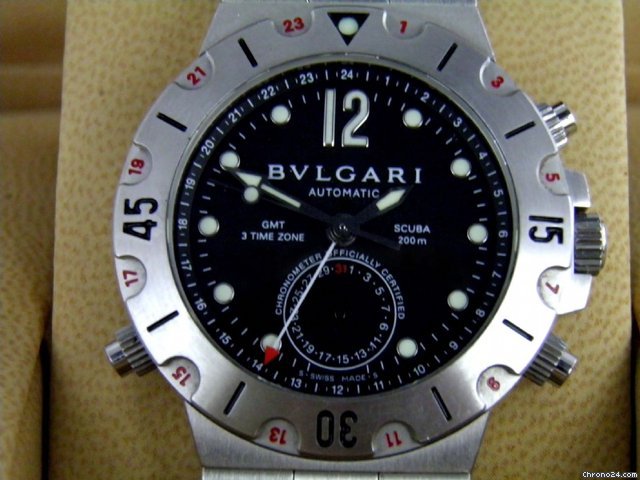 Bulgari Scuba GMT 3 time zone