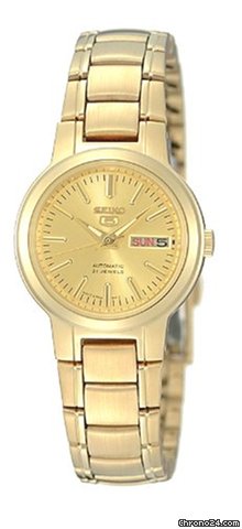 Seiko 5 Automatic Gold-tone Stainless-Steel Ladies Watch SYME46