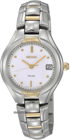 Seiko Solar Quartz Two-tone Ladies Watch SUT064