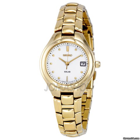 Seiko Solar Quartz Gold-tone Ladies Watch SUT066
