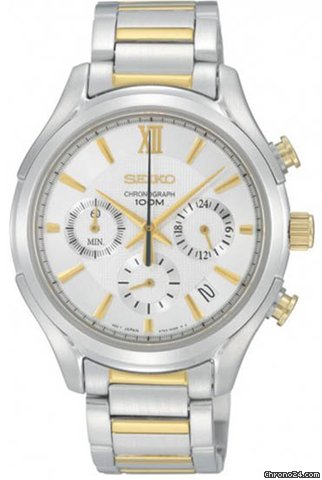 Seiko Chronograph Two-tone Mens Watch SSB021