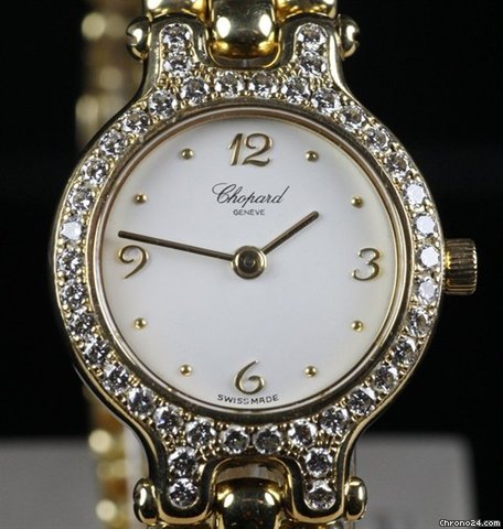 replica Chopard Happy Diamonds 18k Yellow Gold WATCHES 1 