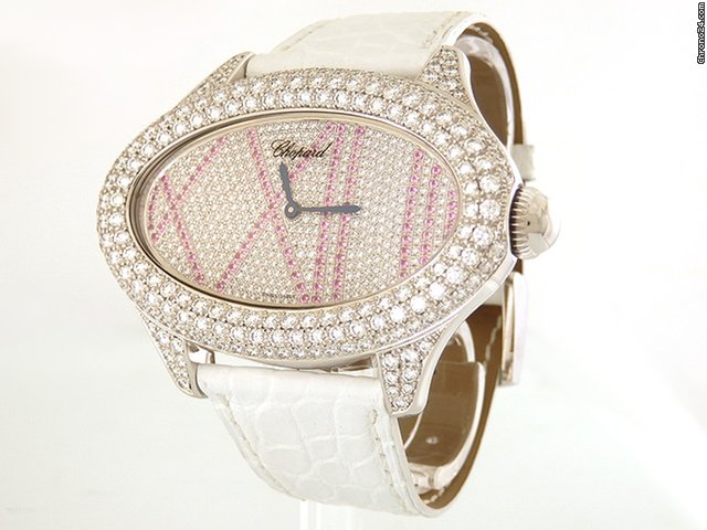 replica Chopard UVP 93000 Euro 18k WG Brillanten 8,14 ct und Saphire 0,93 ct WATCHES 1 