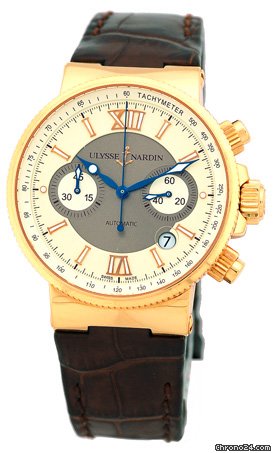 Ulysse Nardin Gent's 18K Rose Gold  Maxi Marine Chronograph Strapwatch [On Hold]