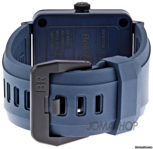 replica Bell & Ross Black Dial Automatic Blue Rubber Mens Watch BR0392CREAMBLUE WATCHES 1 