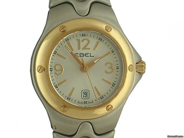 Ebel Sport Wave Lady Stahl/Gelbgold 28mm Ungetragen
