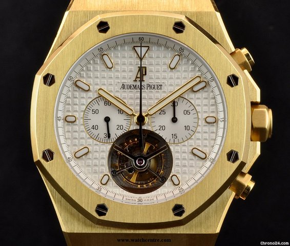 Audemars Piguet 18k Y/G RO Tourbillon B&P 25977BA.OO.1205BA.02