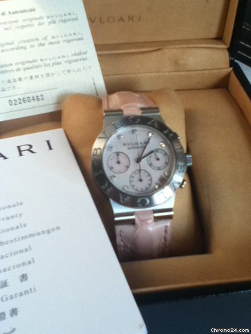 Bulgari diagono chrono lady diamants 35mm