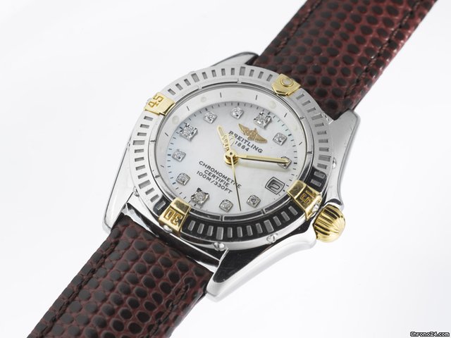 Breitling Callistino Stahl / Gold / Diamantblatt
