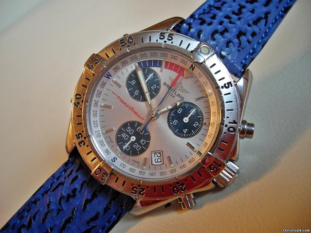 Breitling Transocean Herrenchronograph m Haiband Box/Papiere
