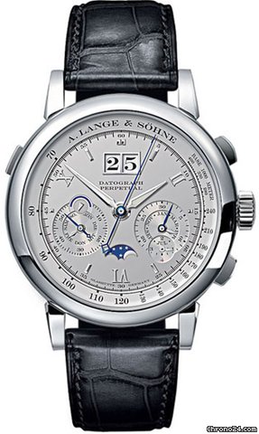 A. Lange & Sohne Platinum Datograph Perpetual Calendar Watch 410.025