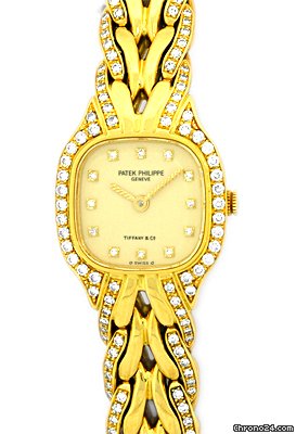Patek Philippe Lady's 18K Yellow Gold  Tiffany & Co Diamond La Flame