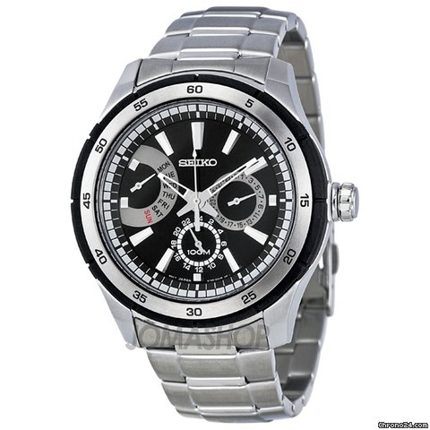 Seiko Retrograde Day Indicator Mens Watch SNT019P1