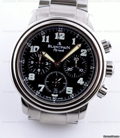 Blancpain Flyback Chronograph Black Dial SS/SS 38MM
