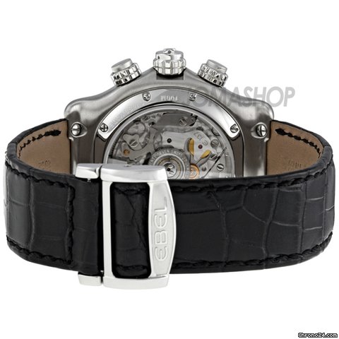 replica Ebel 1911 White Dial Chronograph Black Leather Mens Watch 9137L77/6935145 WATCHES 1 