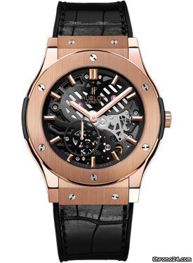 Hublot Classic Fusion Extra-Thin Skeleton King Gold