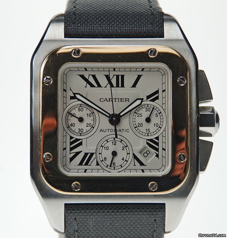 Cartier SANTOS 100 CHRONOGRAPH XL S/G, GENTS W20091X7