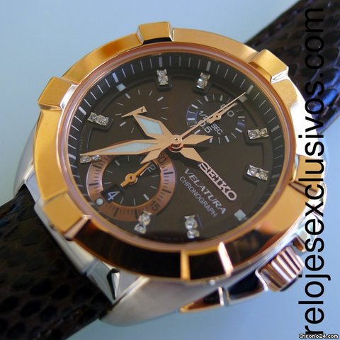 replica Seiko Velatura Chronograph 16 Diamonds WATCHES 1 