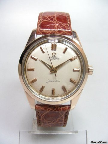 Omega Seamaester or rose plaquee aiguilles dauphines