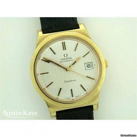Omega Geneve gold-plated automatic on strap