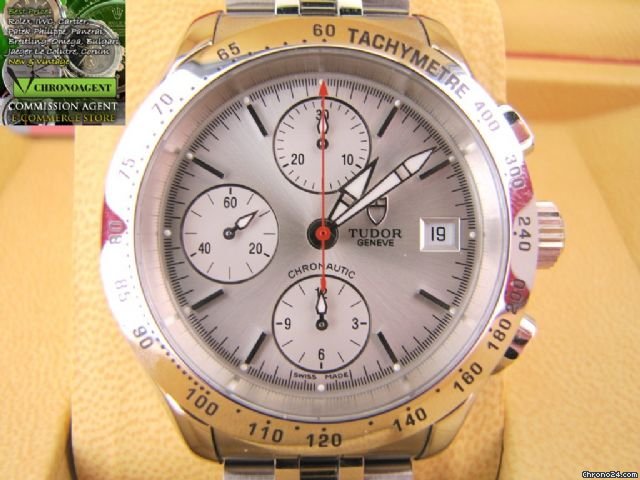 Tudor Chrononautic Chronograph Referenza 79380 Acciaio Quadrante Argente