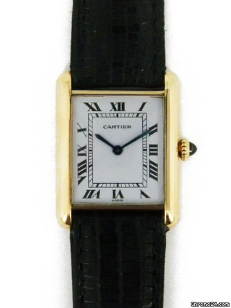 Cartier 18k yellow gold Gents Tank Classic