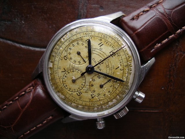 Omega Chronograph verschraubt 1940