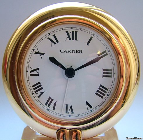 Cartier Wecker vergoldet - mit Box & Papieren