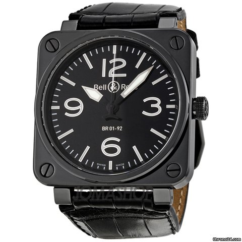 Bell & Ross Aviation Automatic Black Dial Mens Watch BR0192-BL-CER-SCR