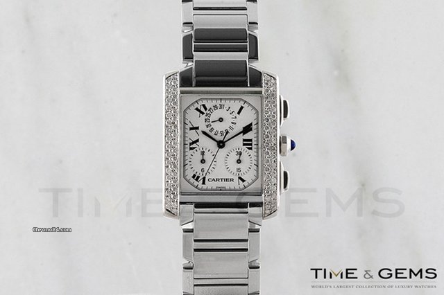 Cartier Tank Francaise Diamond Bezel Watch
