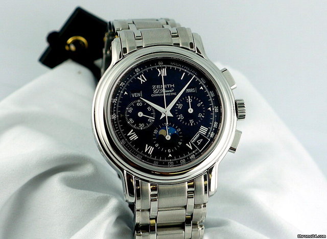 Zenith Chronomaster Moon Black  SS/SS  French