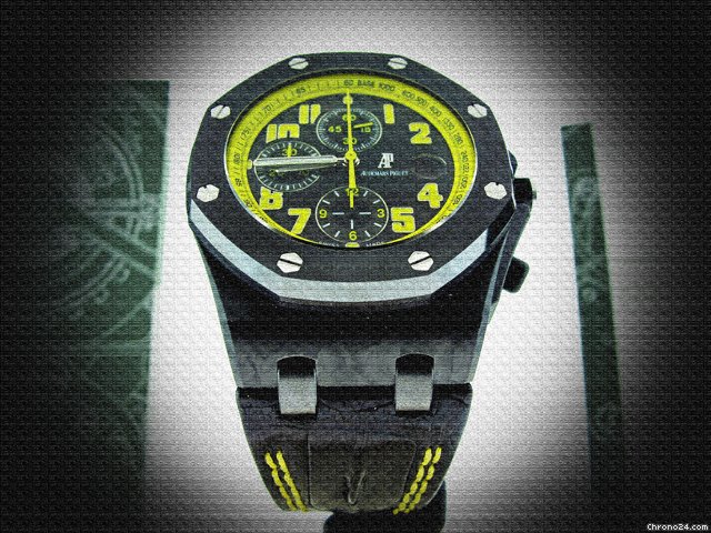 Audemars Piguet $22,995  "BUMBLE BEE" RO Offshore Carbon BUMBLEBEE