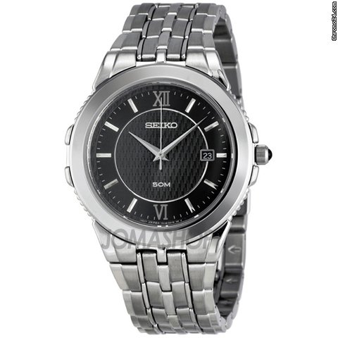 Seiko Le Grand Sport Steel Black Mens Watch SKK637