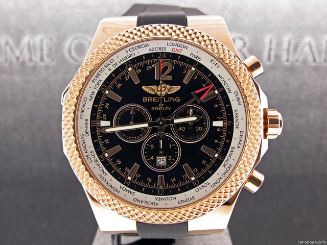 Breitling BENTLEY GMT 18K ROSE GOLD RUBBER SPECIAL EDITION
