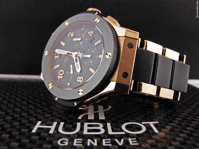 Hublot BIG BANG 18K ROSE GOLD CHRONO CERAMIC CARBON FIBER $24,995