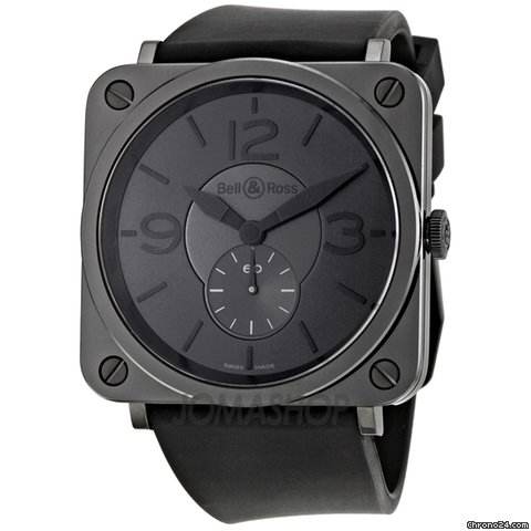 Bell & Ross Phantom Black Dial Ceramic Mens Watch BRS-BLC-PH/SBR