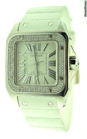Cartier Santos 100 MM lady rubber