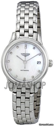 Longines Les Grandes Classiques Flagship Mother of Pearl Diamond Dial Automatic Ladies Watch L42744876