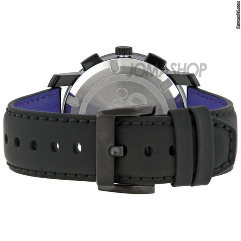 replica Movado Bold Black Dial Chronograph Leather Mens Watch 3600089 WATCHES 1 