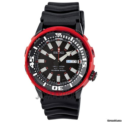 Seiko Superior Black/Red Limited Edition Mens Watch SRP233K1