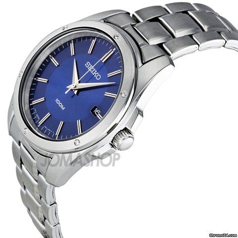 Seiko Blue Dial Stainless Steel Mens Watch SGEF77 WATCHES 2