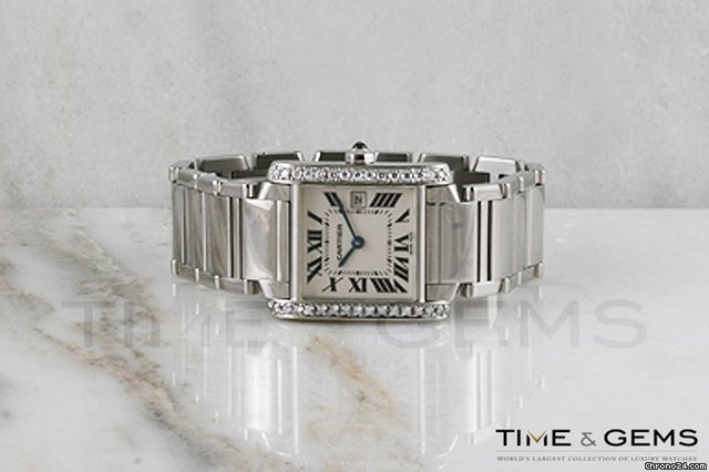 replica Cartier Tank Francaise Diamond Bezel Watch WATCHES 1 